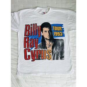 VINTAGE 1993 | Billy Ray Cyrus Tour‎ Band T-Shirt sz L Adult Single Stitch